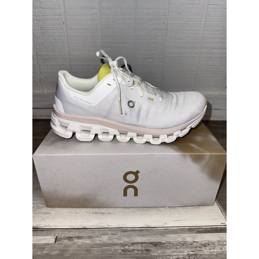 On Cloudstratus Running Shoes Women White Lime Pink Sneakers Size 9 US - Picture 2 of 9